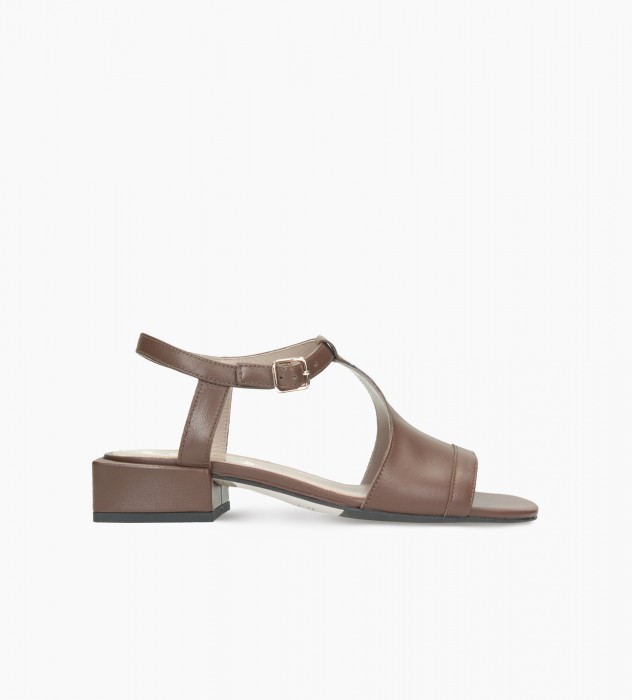 Brązowe sandały damskie