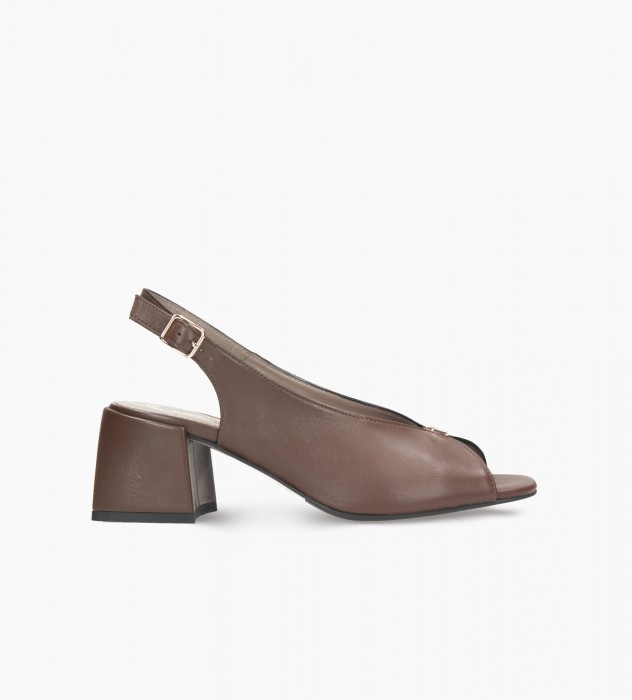 Brązowe sandały damskie