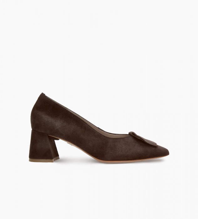 Brązowe czółenka damskie