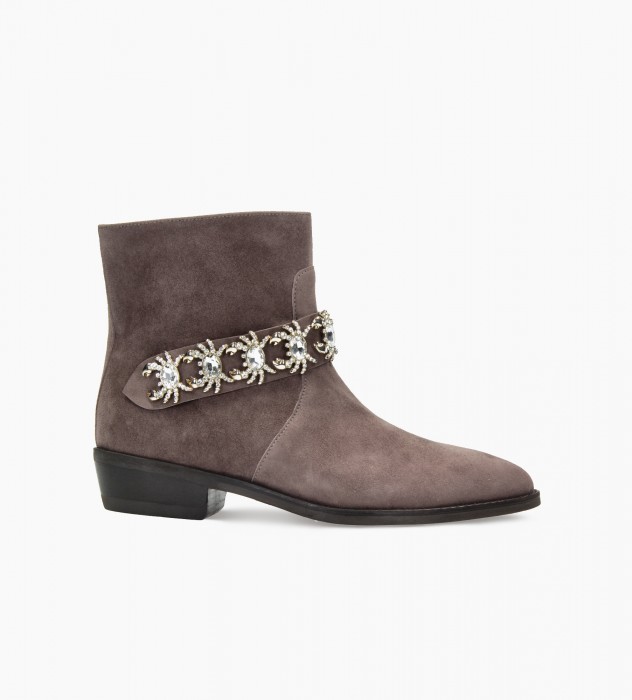 Brązowe botki damskie