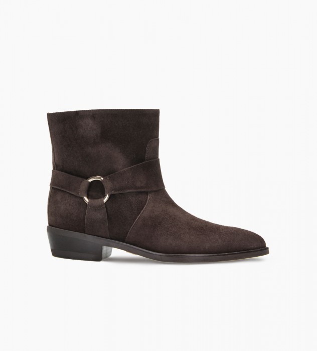 Brązowe botki damskie