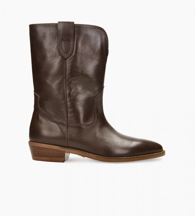 Brązowe botki damskie