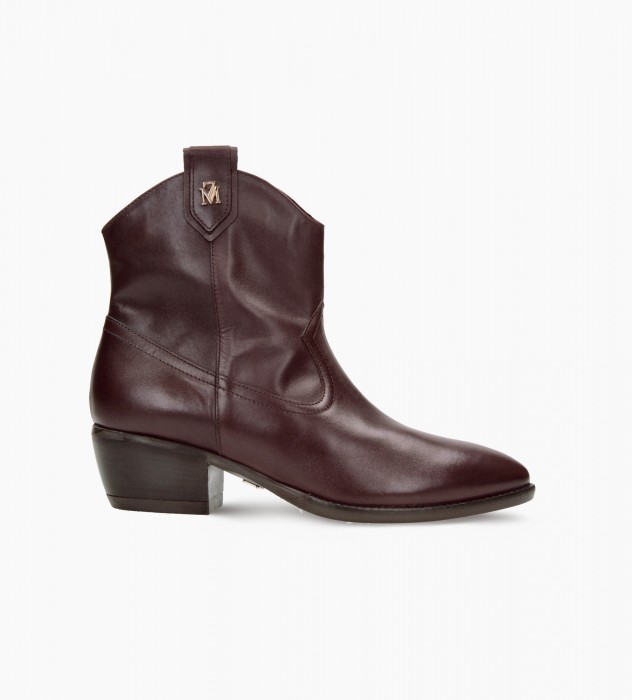 Bordowe botki damskie