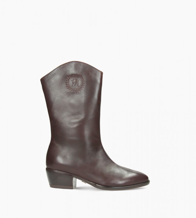 Brązowe botki damskie