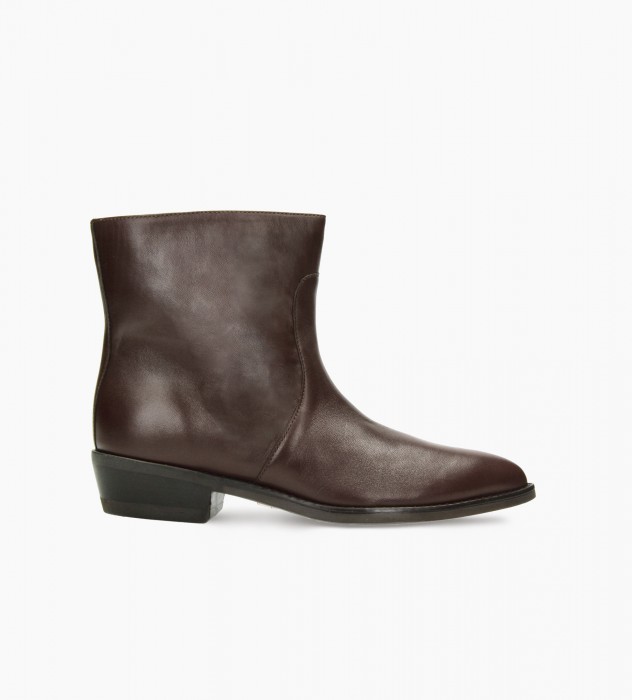 Brązowe botki damskie