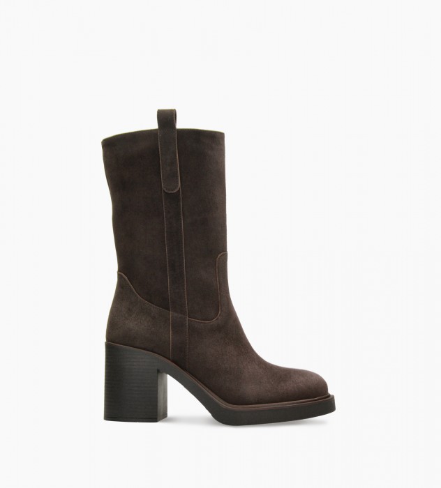 Brązowe botki damskie