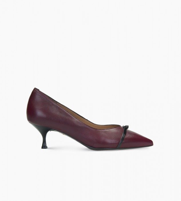 Bordowe czółenka damskie