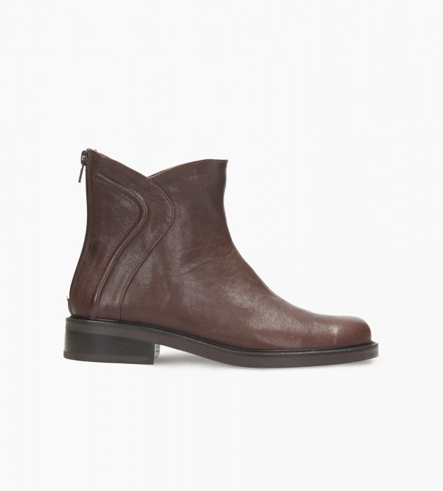 Brązowe botki damskie