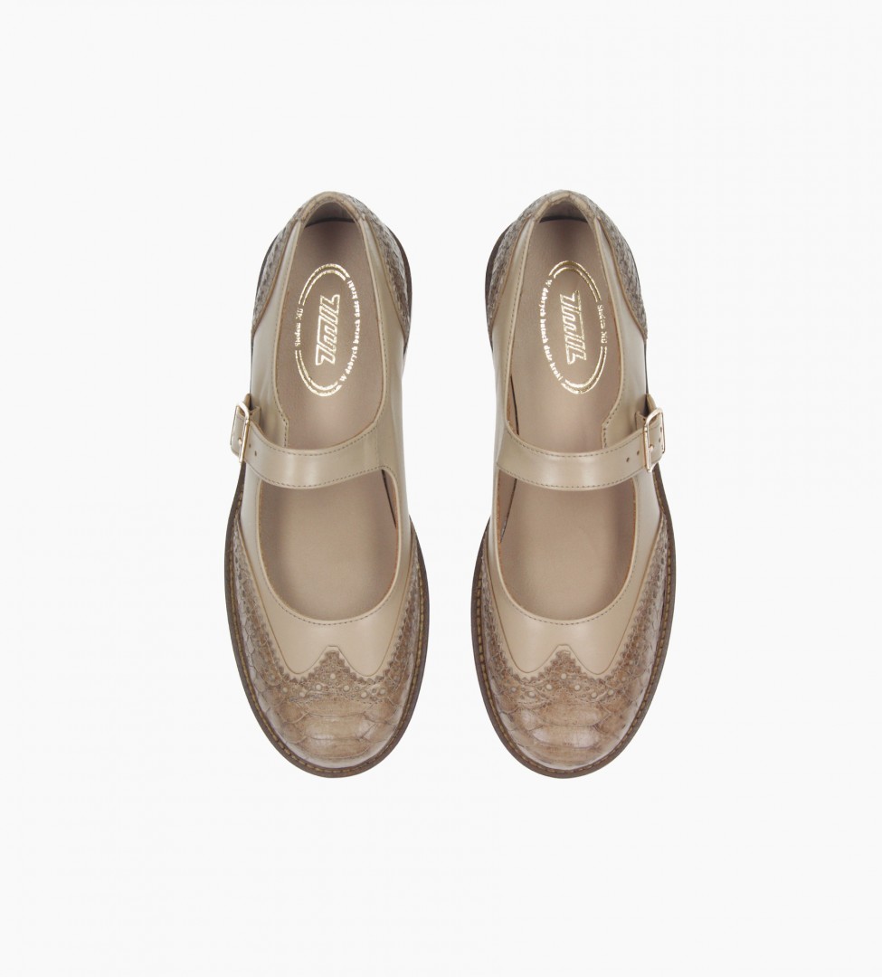 Beżowe półbuty damskie