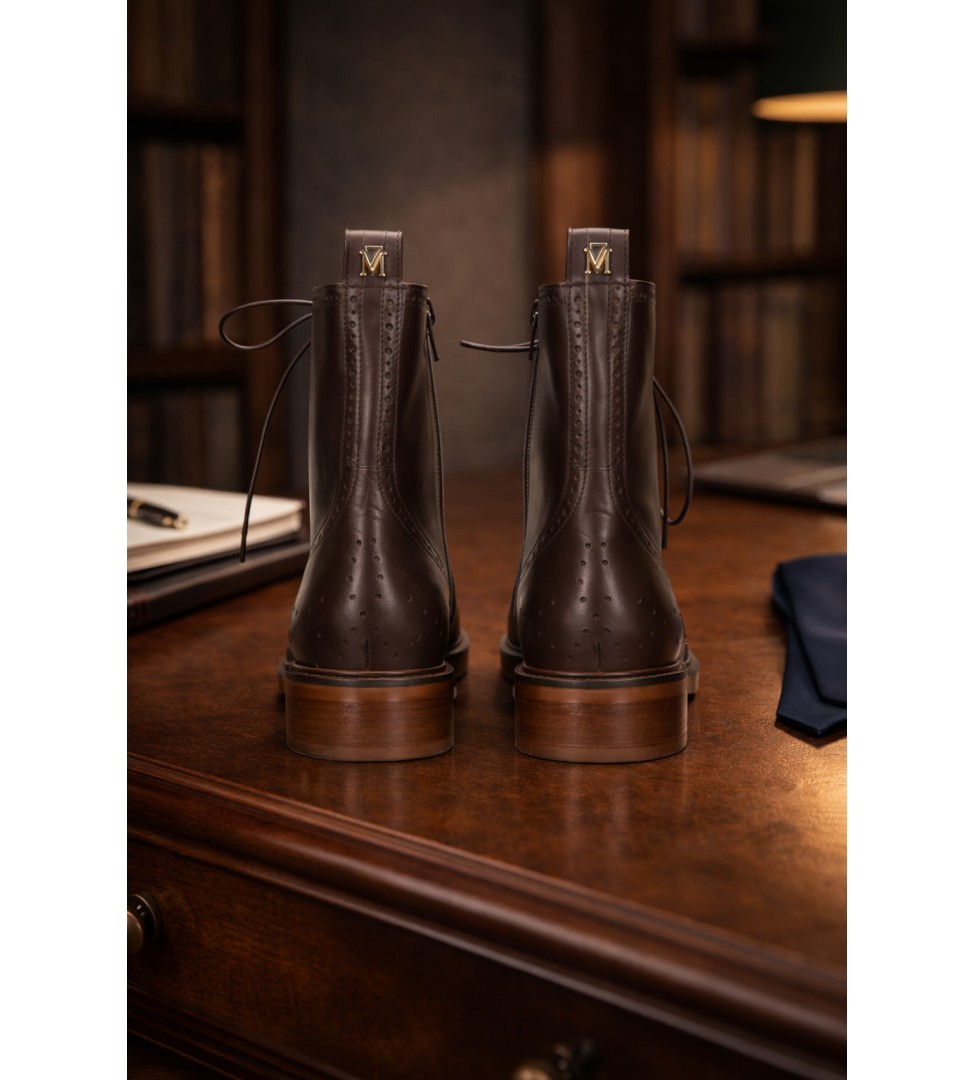 Brązowe trzewiki damskie