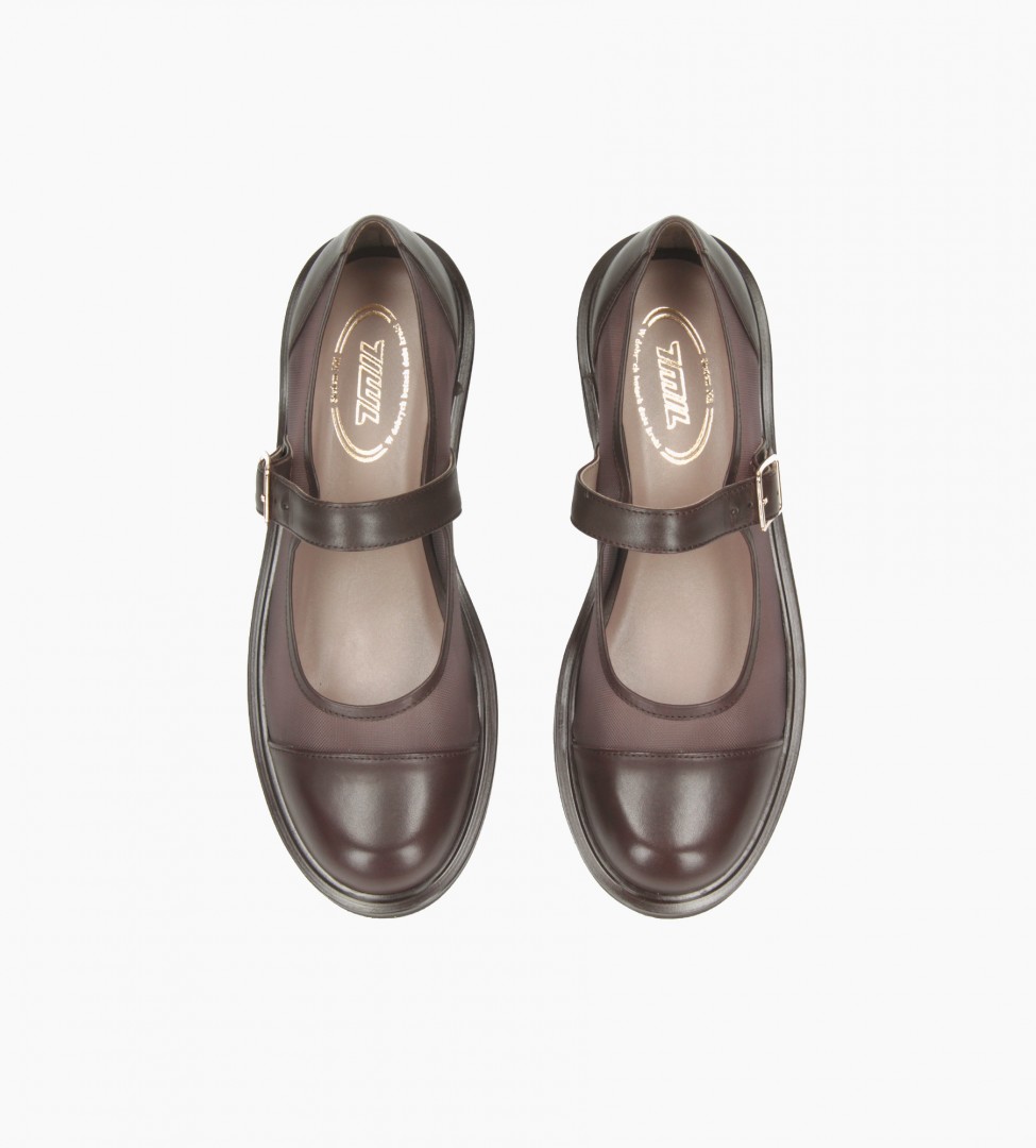 Brązowe półbuty damskie