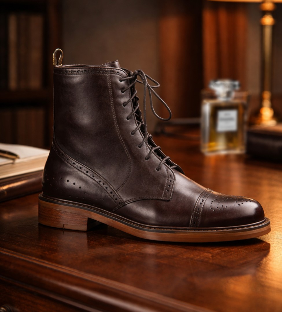 Brązowe trzewiki damskie