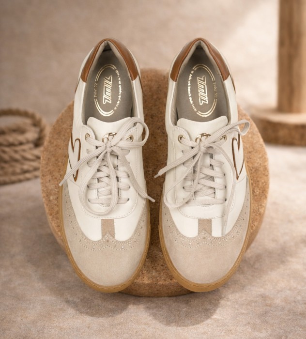 Beżowe trampki damskie