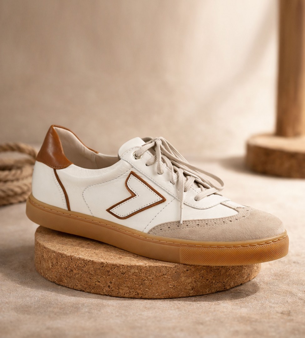 Beżowe trampki damskie