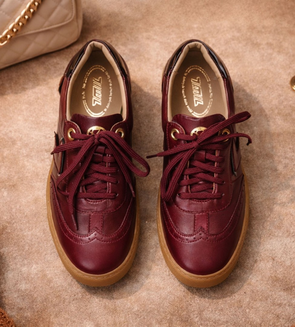 Bordowe trampki damskie