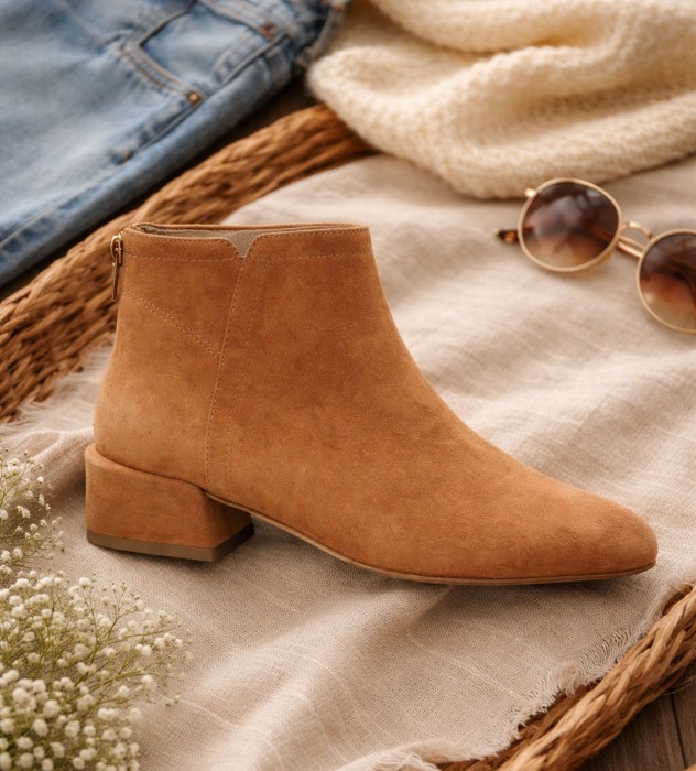 Koniakowe botki damskie