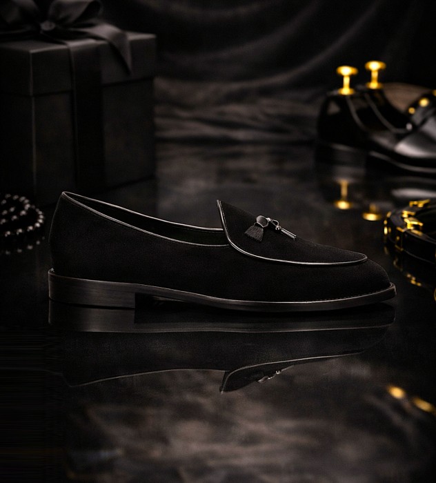 Czarne mokasyny damskie