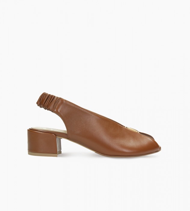 Brązowe czółenka damskie