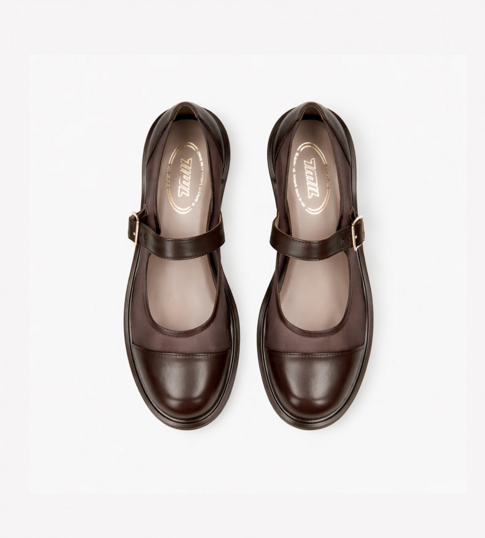 Brązowe półbuty damskie