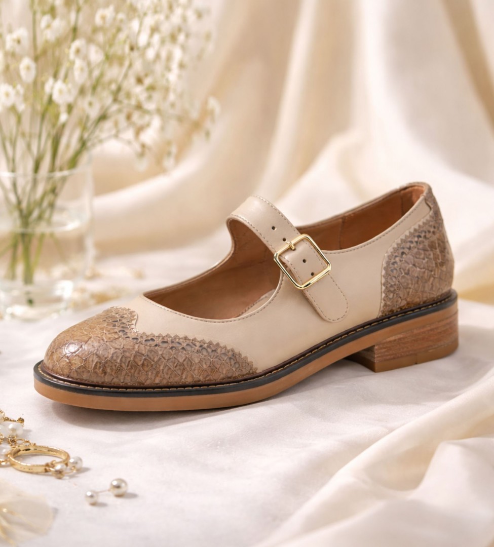 Beżowe półbuty damskie