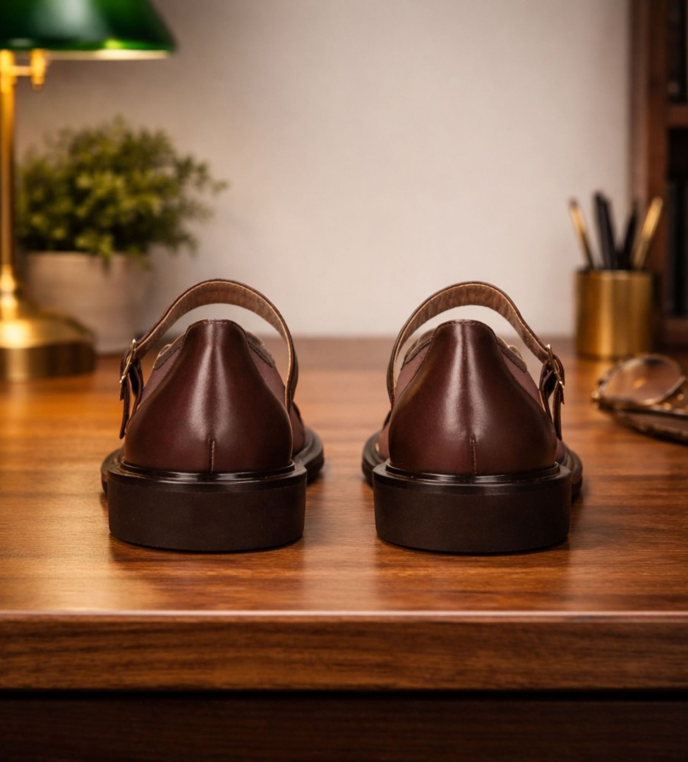 Brązowe półbuty damskie