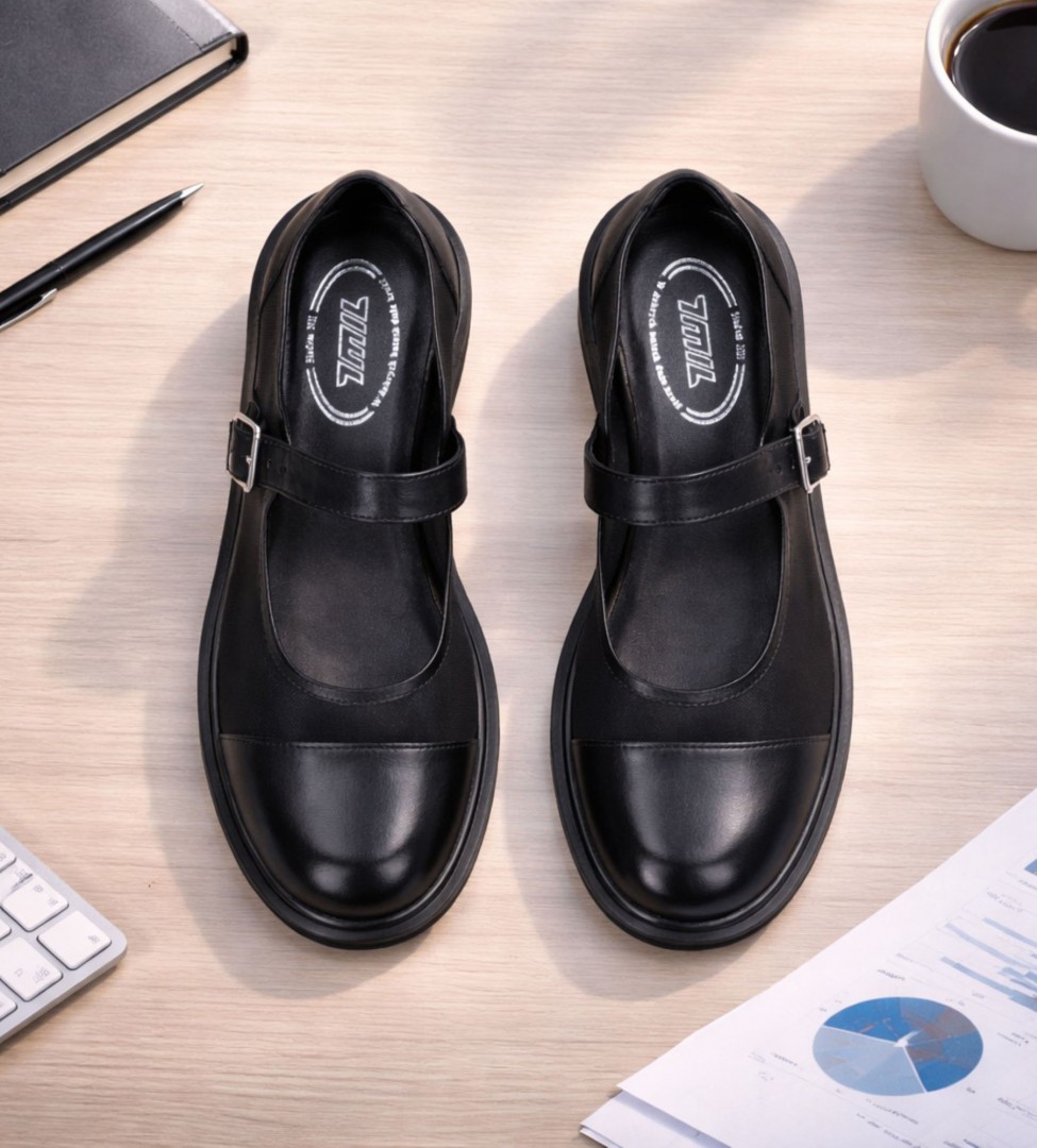 Czarne półbuty damskie