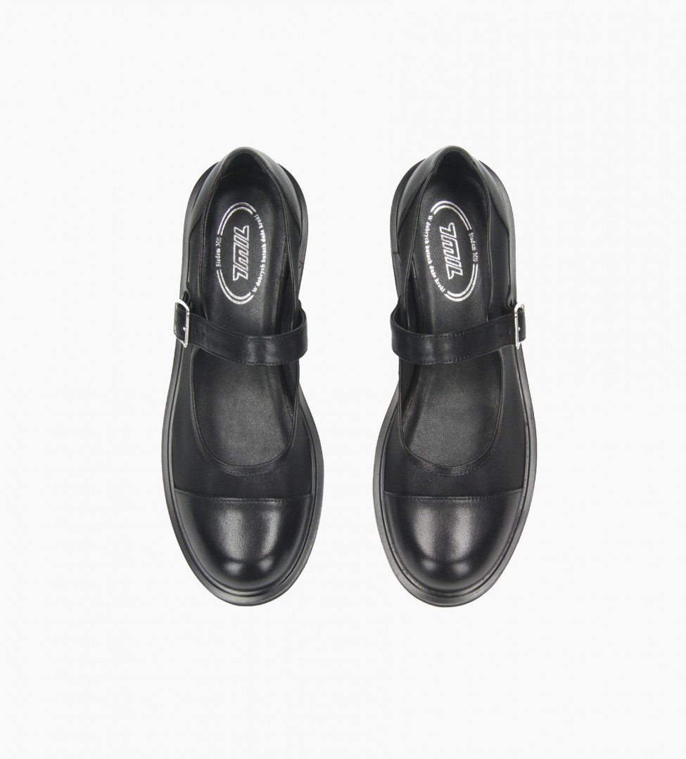 Czarne półbuty damskie