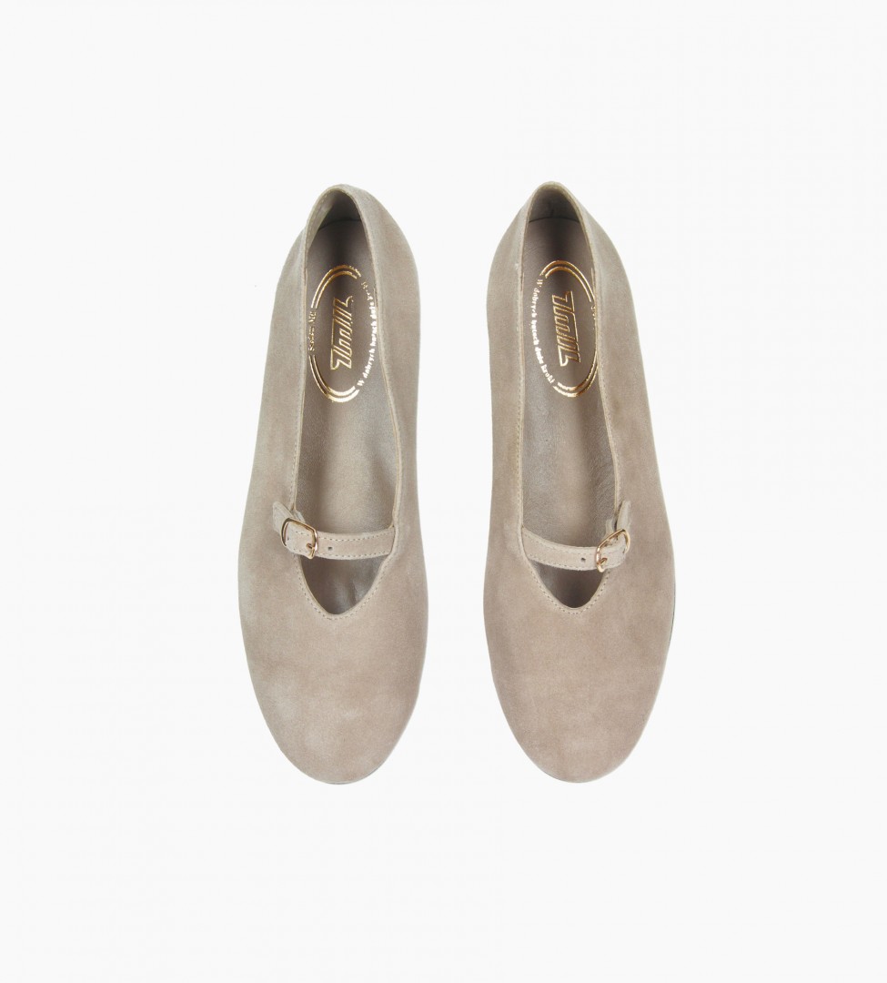 Beżowe baleriny damskie