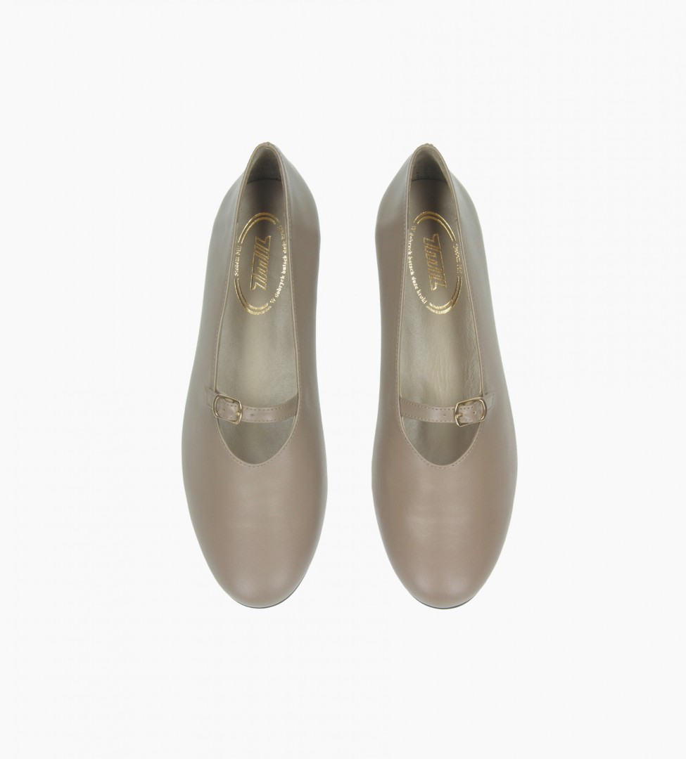 Beżowe baleriny damskie