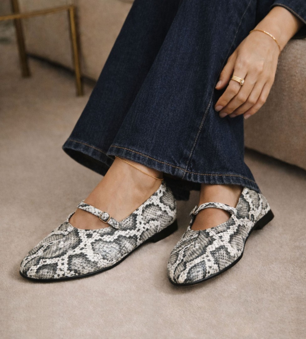 Beżowe baleriny damskie