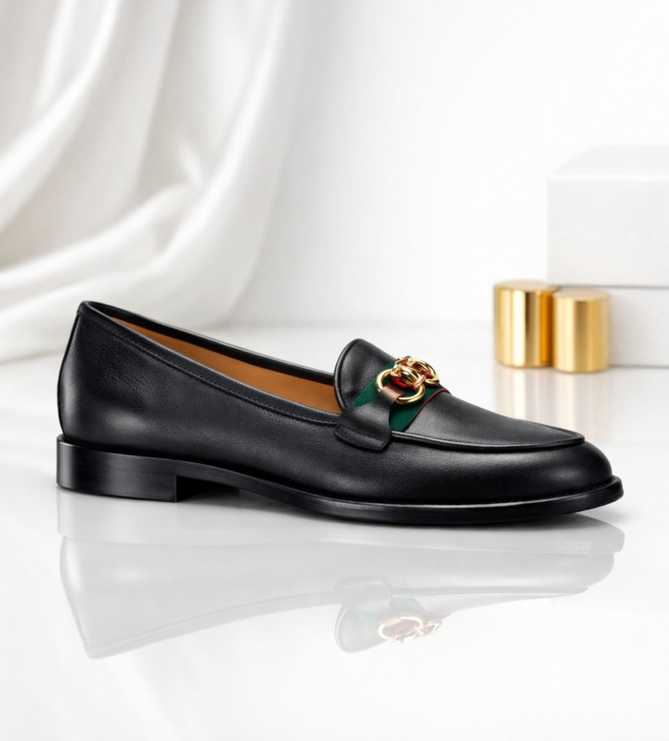 Czarne mokasyny damskie