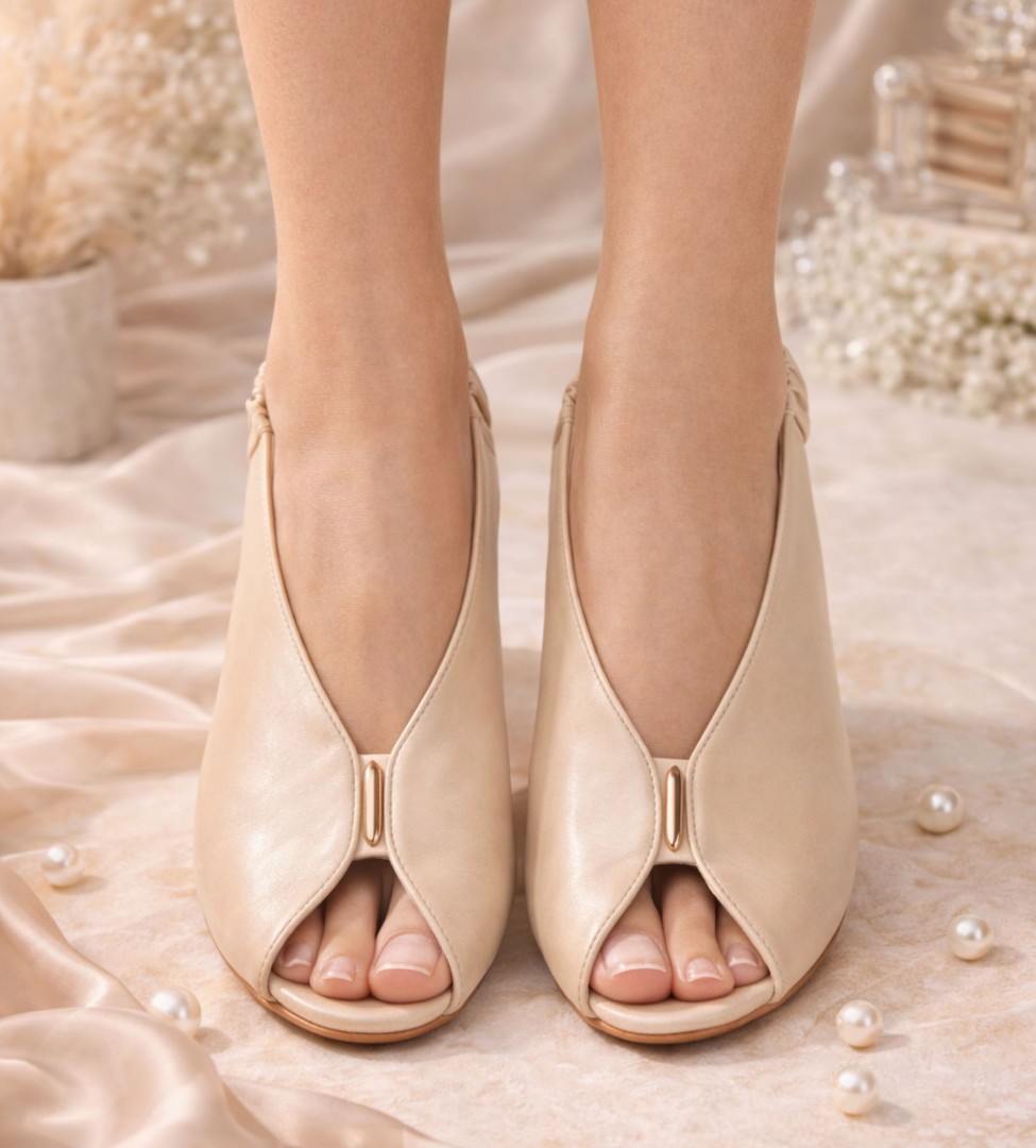 Beżowe czółenka damskie