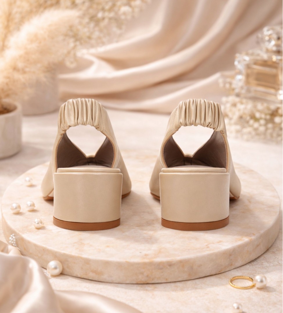 Beżowe czółenka damskie