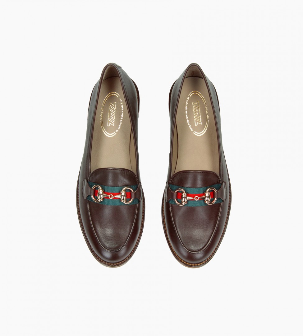 Brązowe mokasyny damskie