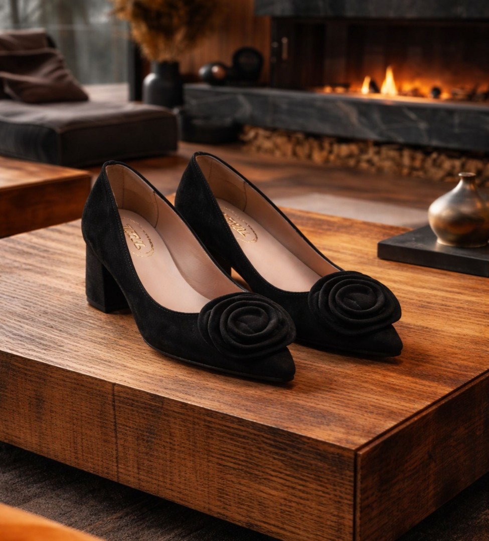 Czarne czółenka damskie