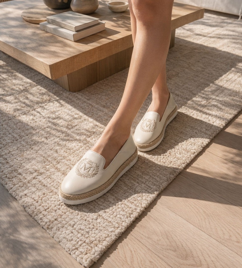 Białe baleriny damskie