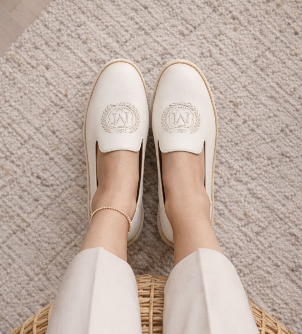 Białe baleriny damskie