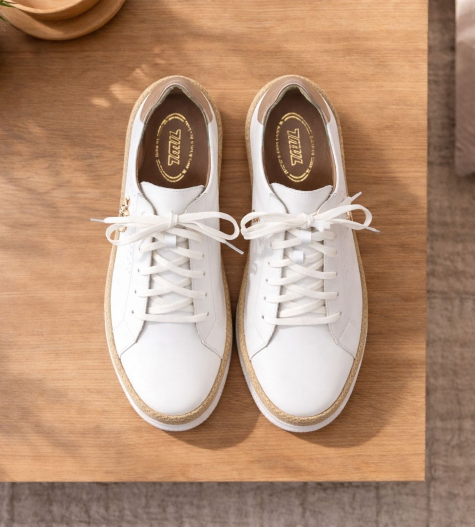 Białe sneakersy damskie