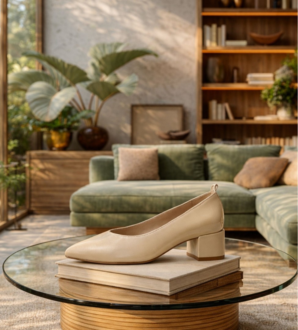 Beżowe czółenka damskie