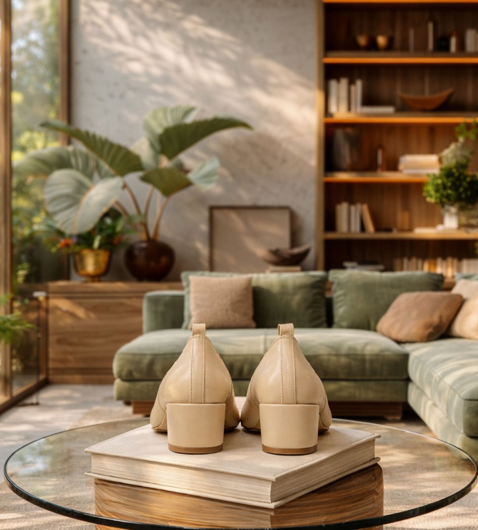 Beżowe czółenka damskie