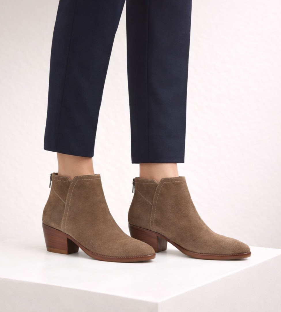 Brązowe botki damskie