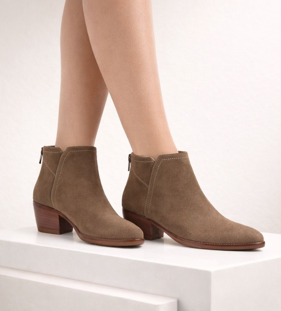 Brązowe botki damskie