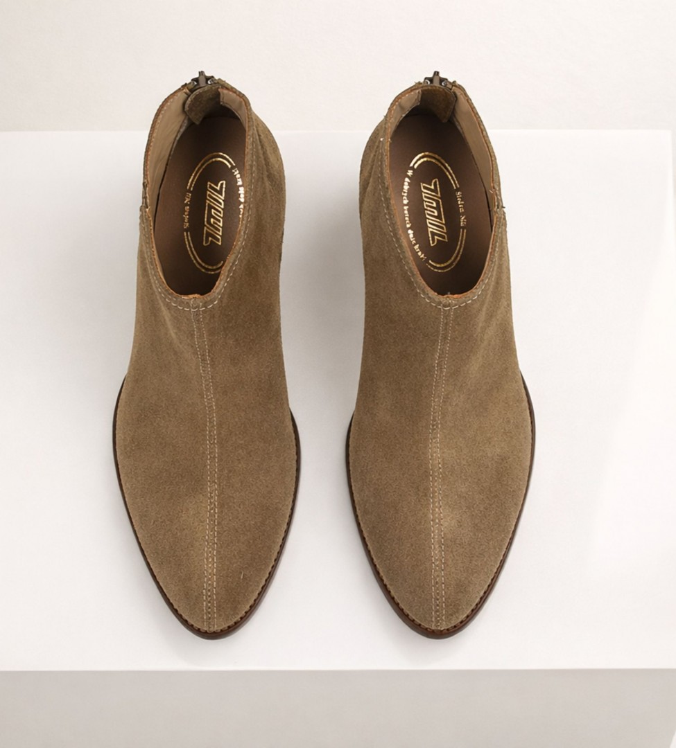 Brązowe botki damskie