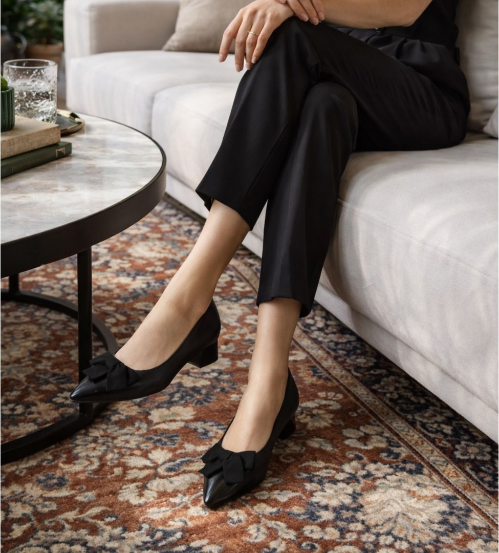 Czarne czółenka damskie