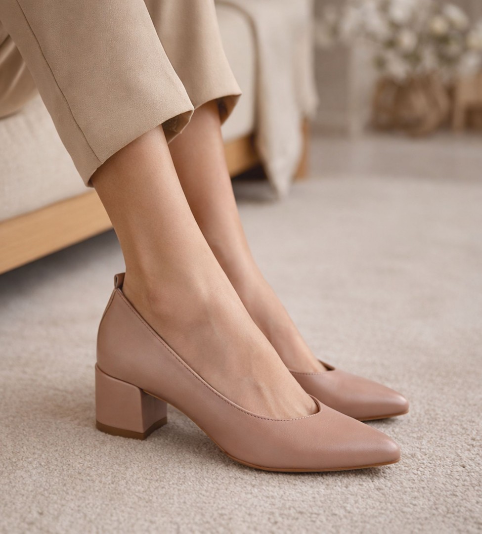 Beżowe czółenko damskie