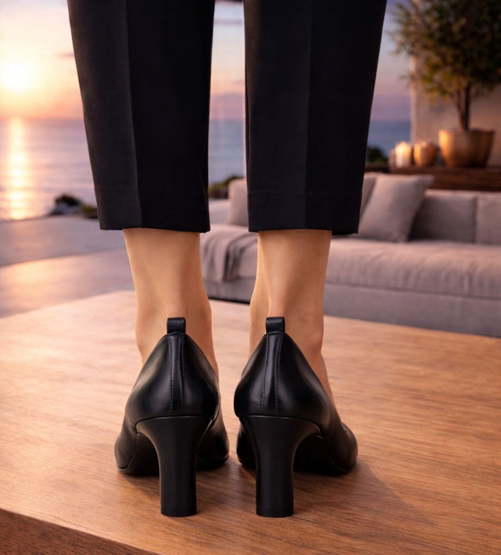 Czarne czółenka damskie