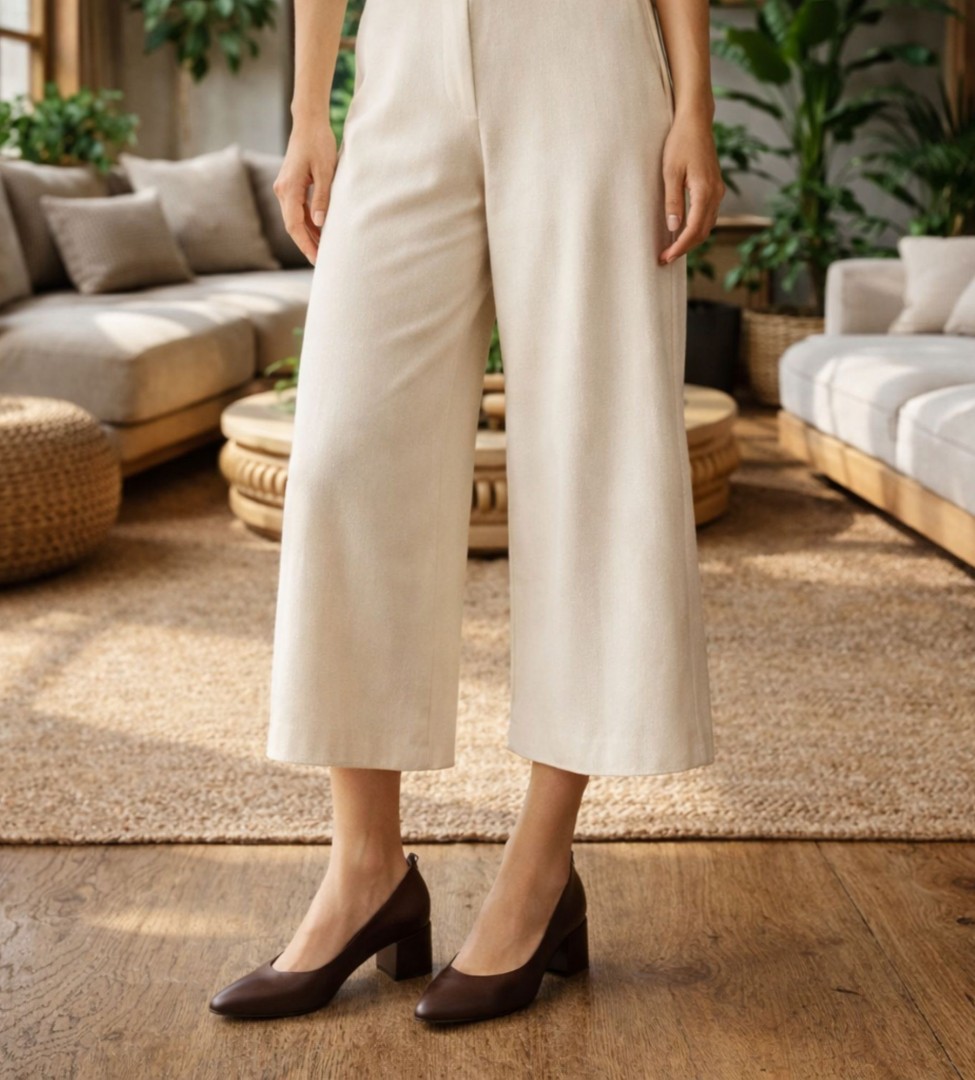 Brązowe czółenka damskie