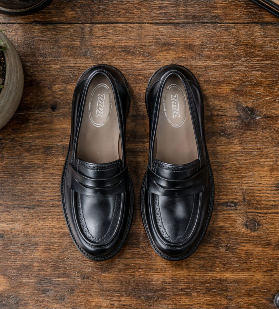 Czarne mokasyny damskie