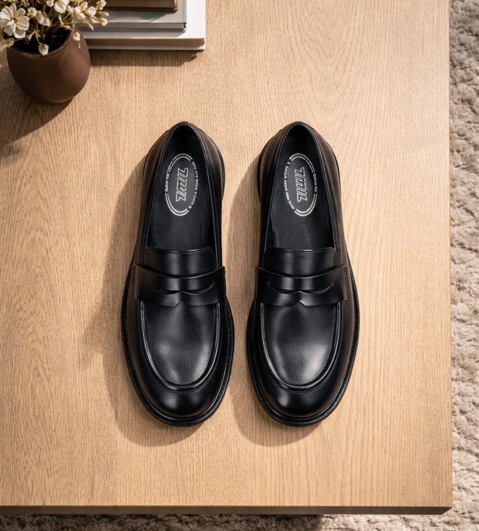 Czarne mokasyny damskie