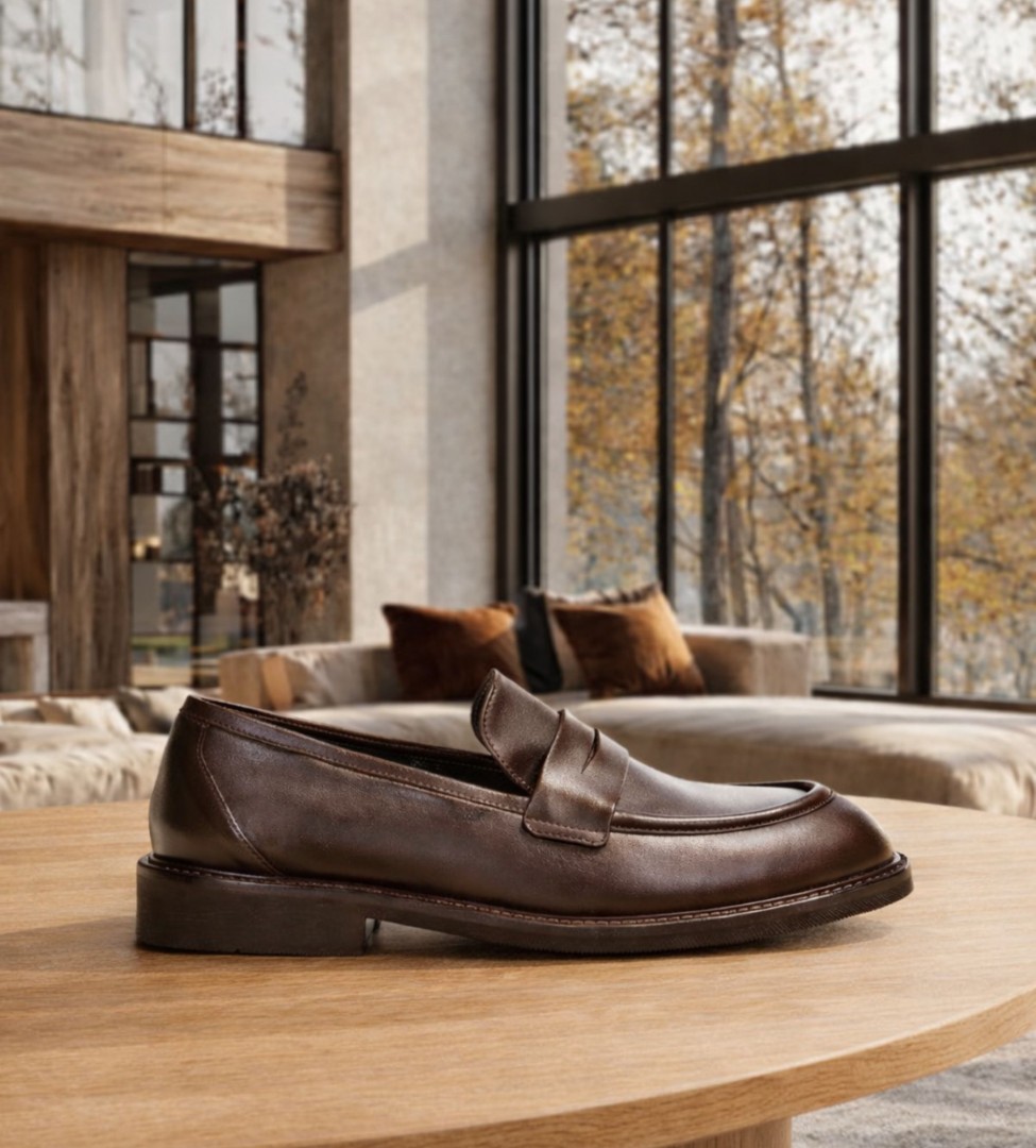 Brąozwe mokasyny damskie